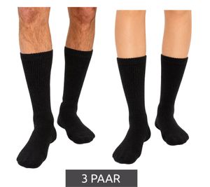 3 Pairs of Circulation-Friendly SOCKSWEAR Diabetic Socks for Women and Men, Cotton Socks with Comfort Cuff, Black