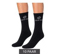 10 Pairs of LOTTO Sport Socks for Men and Women - Training Socks, Tennis Socks, Cotton Socks - White, Gray, or Black