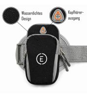 Echelon Lime Sports Armband for Phones with Headphone Opening, Jogging Armband, Phone Case, 30cm Wrist Circumference, in Pink, Blue, Gray, or Black