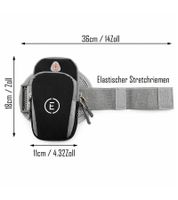 Echelon Lime Sports Armband for Phones with Headphone Opening, Jogging Armband, Phone Case, 30cm Wrist Circumference, in Pink, Blue, Gray, or Black