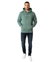 ON THAT ASS Xavier Felpa con cappuccio da uomo, pullover in cotone con tasca a marsupio, fodera in pile, verde
