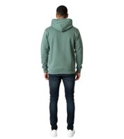 ON THAT ASS Xavier Felpa con cappuccio da uomo, pullover in cotone con tasca a marsupio, fodera in pile, verde