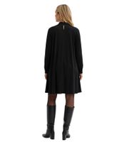 Feminine Women's Dress in Viscose Blend, Mini Dress with Patch Side Pockets, Evening Dress 955000 Black