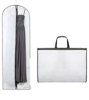Breathable Luk-Aves Garment Bag for Wedding Dresses, 180cm or 140cm, White