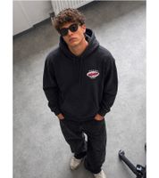 ON THAT ASS Vince Herren Hoody Kapuzen-Pullover Baumwoll-Sweater mit Kängurutasche Hoodie Schwarz