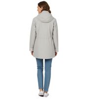 Timeless Wedolina Linda Women's Transitional Jacket, Short Coat with Detachable Hood, Sporty Spring Jacket, Peach-Orange or Light Gray