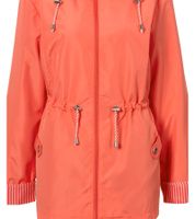 Timeless Wedolina Linda Women's Transitional Jacket, Short Coat with Detachable Hood, Sporty Spring Jacket, Peach-Orange or Light Gray