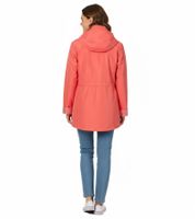 Timeless Wedolina Linda Women's Transitional Jacket, Short Coat with Detachable Hood, Sporty Spring Jacket, Peach-Orange or Light Gray