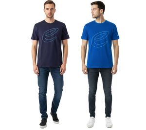 Stylish Formula E Men's T-Shirt, Sustainable Cotton Shirt with Formula E Logo, Summer Shirt, Motorsport 701223608, Blue or Dark Blue