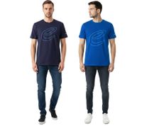 Stylish Formula E Men's T-Shirt, Sustainable Cotton Shirt with Formula E Logo, Summer Shirt, Motorsport 701223608, Blue or Dark Blue