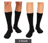 3 Pairs of Circulation-Friendly SOCKSWEAR Diabetic Socks for Women and Men, Cotton Socks with Comfort Cuff, White, Black, or White/Gray