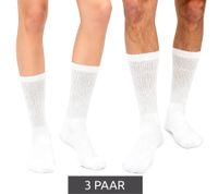 3 Pairs of Circulation-Friendly SOCKSWEAR Diabetic Socks for Women and Men, Cotton Socks with Comfort Cuff, White, Black, or White/Gray