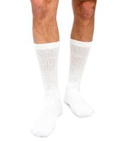 3 Pairs of Circulation-Friendly SOCKSWEAR Diabetic Socks for Women and Men, Cotton Socks with Comfort Cuff, White, Black, or White/Gray