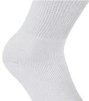 3 Pairs of Circulation-Friendly SOCKSWEAR Diabetic Socks for Women and Men, Cotton Socks with Comfort Cuff, White, Black, or White/Gray