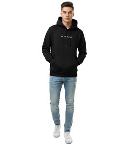 kuscheliger ON THAT ASS Xavier Herren Hoody Kapuzen-Pullover Baumwoll-Sweater mit Kängurutasche Fleece gefüttert Hoodie Schwarz