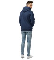kuscheliger ON THAT ASS Xavier Herren Hoody Kapuzen-Pullover Baumwoll-Sweater mit Kängurutasche Fleece gefüttert Hoodie Navy-Blau
