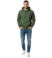 weicher ON THAT ASS Vince Herren Hoody Kapuzen-Pullover Baumwoll-Sweater mit Kängurutasche Hoodie Oliv-Grün