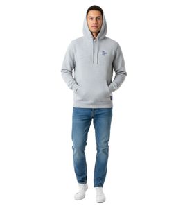 weicher ON THAT ASS Arcano Hoodie Herren Baumwoll-Sweater mit Fleece-Innenfutter Grau meliert