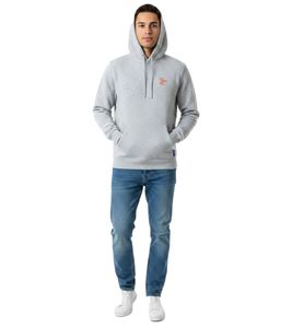 weicher ON THAT ASS Arcano2 Hoodie Herren Baumwoll-Sweater mit Fleece-Innenfutter Grau meliert