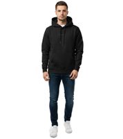 zeitloser ON THAT ASS Jacob Herren Hoody Kapuzen-Pullover Baumwoll-Sweater mit Kängurutasche Hoodie Schwarz