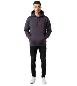 Cozy ON THAT ASS Zack Men's Hoodie, Cotton Sweater with Kangaroo Pocket, Fleece Lined, Purple