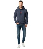 Soft ON THAT ASS Kean Hoodie - Men's Cotton Sweater with Fleece Lining - Navy Blue