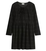 Vestido femenino de manga larga con silueta delicada (943846, negro)