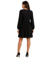 Vestido femenino de manga larga con silueta delicada (943846, negro)