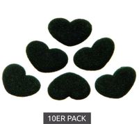 10-Pack Sole Sister Cupids Shock-Absorbing and Breathable Insoles for High Heels, Black/Gray