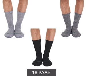 18 pairs of primair socks. Sustainable leisure socks, cotton socks, long knit socks 53200 Black/White/Light Gray/Dark Gray