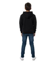 Eye-catching boys' hoodie with bone print for little trendsetters 918185 Black