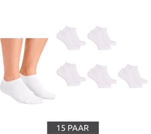 15 Pairs of CAPPUCCINO ITALIA Women's & Men's Bamboo Sneaker Socks, Short Socks PC 101B White