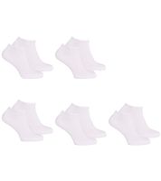 15 Pairs of CAPPUCCINO ITALIA Women's & Men's Bamboo Sneaker Socks, Short Socks PC 101B White