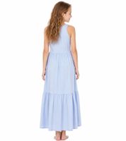 Children's Maxi Jersey Dress in Pure Organic Cotton, Sleeveless Dress, 935526 Blue