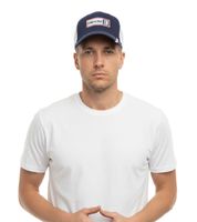 Eminem Unisex Trucker Cap with Logo Embroidery - Stylish Baseball Cap - Fan Merchandise - Navy/White, Black Camouflage, or Blue/Red/White