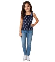 3-Pack Girls' Cotton Tank Top 954821 Navy/Light Blue/White