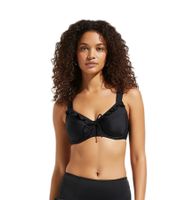 Top de bikini con aros y efecto reductor para mujer, elegante, 976934, negro