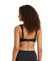 Top de bikini con aros y efecto reductor para mujer, elegante, 976934, negro