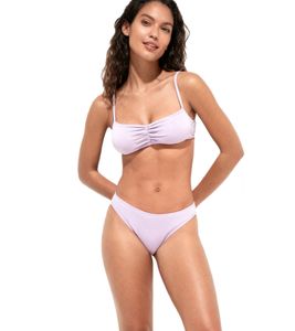 Braguita de bikini brillante para mujer, traje de baño, ropa de playa 904237 Morado