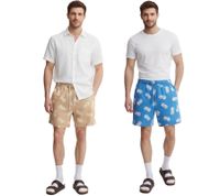 Classic BLEND Men's Chino Shorts with Drawstring - Also Available in Plus Sizes 20715497 Beige or Blue