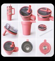 Tazza termica gigante Harry Potter Giant Cup Express da 1,2 l con manico, in acciaio inossidabile, a doppia parete isolante per bevande calde e fredde, rosa