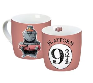 Harry Potter Mug "Hogwarts Express" 300 ml Porcelain Mug Pink with Heart Handle