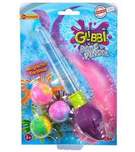 GLIBBI Bath Brush Set, Magic Bath Bombs with Glitter Brushes, Refillable Set (3 x 30g), 105953570, Purple/Multicolor