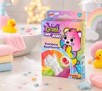 GLIBBI Bears Rainbow Bath Bomb: Magical Bath Additive for Children Ages 3 and Up - Fizzy Bath Bomb with Rainbow Effect & Strawberry Scent