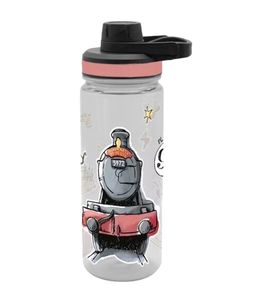Harry Potter "Hogwarts Express" Water Bottle 700 ml with Screw Cap in a Magical Design, Transparent/Pink