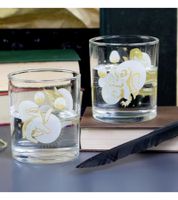 Set of 2 Harry Potter Glasses with Mystical Creatures, Drinking Glasses, Fan Merchandise, 400ml, White/Gold