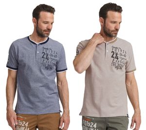 Classic FQ1924 FQIikay Men's Crew Neck T-Shirt 21900187-ME Blue or Brown