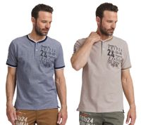 Classic FQ1924 FQIikay Men's Crew Neck T-Shirt 21900187-ME Blue or Brown