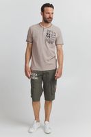 Classic FQ1924 FQIikay Men's Crew Neck T-Shirt 21900187-ME Blue or Brown