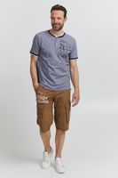 Classic FQ1924 FQIikay Men's Crew Neck T-Shirt 21900187-ME Blue or Brown